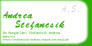 andrea stefancsik business card